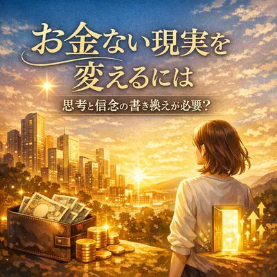 お金ない現実を変えるには、思考と信念の書き換えが必要？