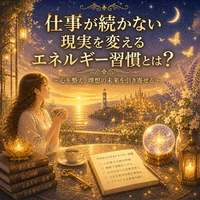仕事が続かない現実を変えるエネルギー習慣とは？
