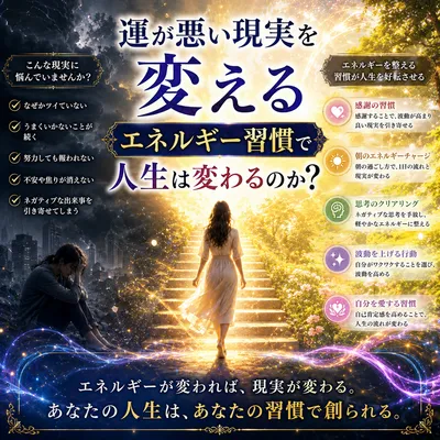 運が悪い現実を変えるエネルギー習慣で人生は変わるのか？