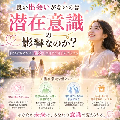 良い出会いがないのは潜在意識の影響なのか？